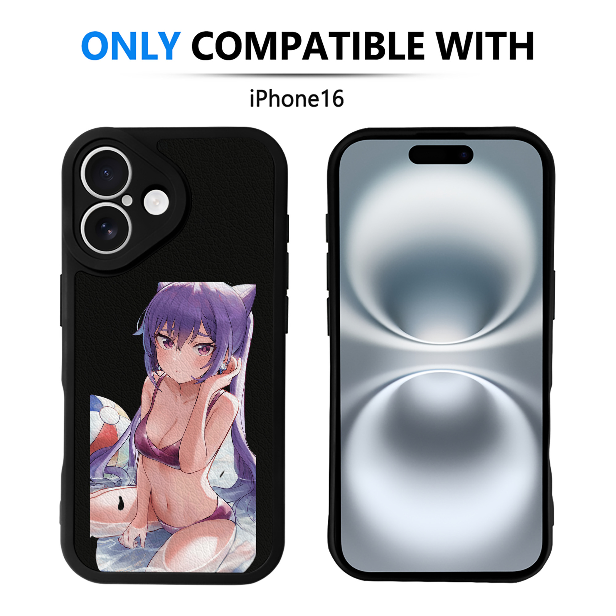 げんし神 刻晴 こくせい genshin Kokusei 【iPhone 16シリーズ対応】シリコンスマホケース（レザー調） 材質：シリコン